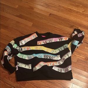 QUEEN OF SPARKLES Black Sweatshirt Tape Measure